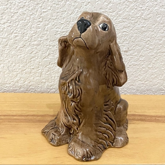 Vintage Signed P. Paolucci Ceramic Brown Cocker Spaniel Dog 6” Figurine - Picture 2 of 15